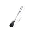 thumbnail image 3 of TIELUTT Silicone Brush High Temperature Stainless Steel Barbecue Brush Household Silicone Brush Set Cooking Rind Peeler Small Silicone Brush for Chocolate Silicone Basting Brush Colander Stainless, 3 of 5