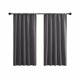 thumbnail image 1 of Cortinas con cinta de volantes Cortinas opacas dormitorio cortinas térmicas contra el frío, 183x117 cm altoxancho, gris oscuro, juego de 2, 1 of 5