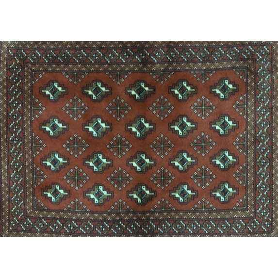 Ahgly Company Indoor Rectangle Persian Light Blue Traditional Area Rugs, 7' x 10'