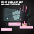 thumbnail image 2 of WORKPRO Safety Work Gloves, Pink Working Gloves for Women Men, Touch Screen, Terry Fabric, Non-Slip (Large, Pink Ribbon), 2 of 8