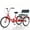 RED+BLUE, variant on Adult Tricycle 24 Inch Trike, 3 Wheel Bikes 7 Speed Trikes Wheel Bike for Women,Men,Seniors,Maximum Load 550lbs,with Rear Basket and Rear Seat