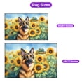 thumbnail image 5 of German Shepherd Hello Summer Sunshine Sunflowers Spring Retro Vintage Indoor Rug Alsatian Dog Lover Gifts Carpet Living Bed Room Sofa Home Decor - 00008, 5 of 5