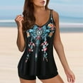 thumbnail image 2 of Plus Size Womens Swimsuits Tankini Swimsuit for Women 2024 Summer Two Piece Bathing Suits Print Sling Swim Tank Top With Shorts Beach Swimwear Summer, 2 of 5