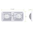 thumbnail image 2 of RV LED Ceiling Double Dome Light Fixture with Dimmer Switch Interior Lighting for Car/RV/Trailer/Camper/Boat DC 12V 550 Lumens Natural White 4000-4500K (3), 2 of 9