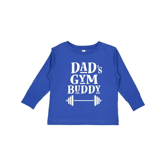 Inktastic Daddy Gym Buddy Workout Fitness Boys or Girls Long Sleeve Toddler T-Shirt