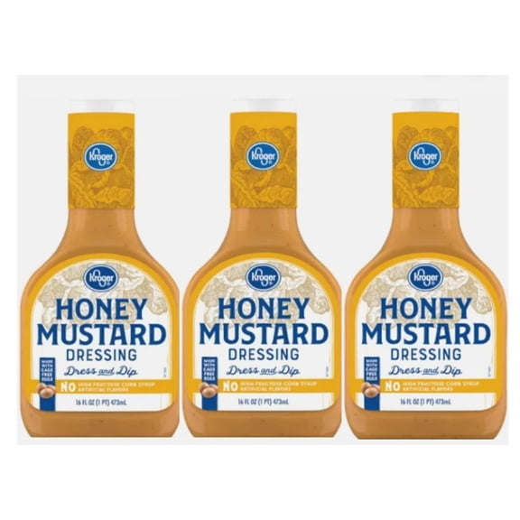 Honey Mustard Salad Dressing, 3 Bottles, 16 Oz