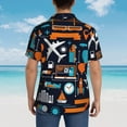 thumbnail image 6 of Kll Men'S Hawaiian Shirt Short Sleeve Button Down Beach Shirts-Creative Transport, 6 of 8