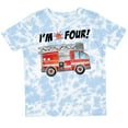 thumbnail image 3 of Inktastic I'm 4 Fire Truck 4th Birthday Boys or Girls Toddler T-Shirt, 3 of 5