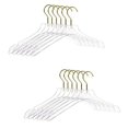 thumbnail image 2 of 10 Perchas Transparentes para Ropa Con Gancho Dorado, Perchero Transparente para Ropa Con Muescas para Niñas Pequeñas, 2 of 5