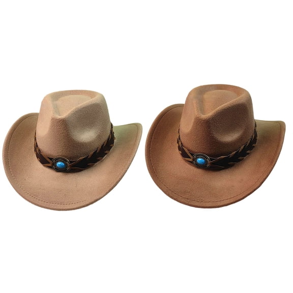 Felt Cattleman Cowboy Hat Wide Brim Shapeable Western Hat for Men Cowgirl Rodeo Party Country Concert Daily Wear