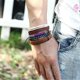 thumbnail image 4 of Fashion Retro Woven Leather Hemp Rope 4PCS Bracelet Kit Women Bracelet, 4 of 4