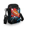 thumbnail image 3 of HELLHERO Painted Rugby Pattern Small Crossbody Purse Double Layer Polyester Men, Women 4.33x1.97x7.09 for Daily Commute or Casual Outings, 3 of 7