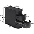 thumbnail image 2 of Tribesigns Wood End Table, 2-Drawer Narrow Side Table with Charging Station, 2 of 7