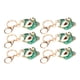 thumbnail image 1 of 6 Piezas Llaveros Estilo de Dibujos Animados Brillo Brillante Metal Decorativo Práctico Compacto Portátil Llaveros Colgante para Decoración YSKXD14 Verde, 1 of 12
