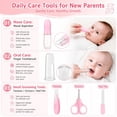 thumbnail image 6 of Byseng 21 in 1 Baby Grooming Kit with Electric Nail Trimmer, Comb, Brush, Nail Clippers, Scissors, Care Tools and Travel Case, Pink, 6 of 10
