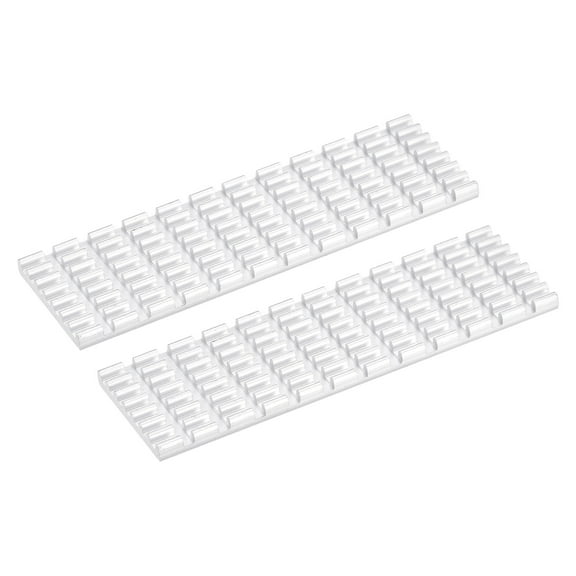 Uxcell 2 Pack M.2 SSD Heatsink Cooler with Thermal Pad Alloy Aluminum Cooling Sink for PC, 70x22x3mm, Light White