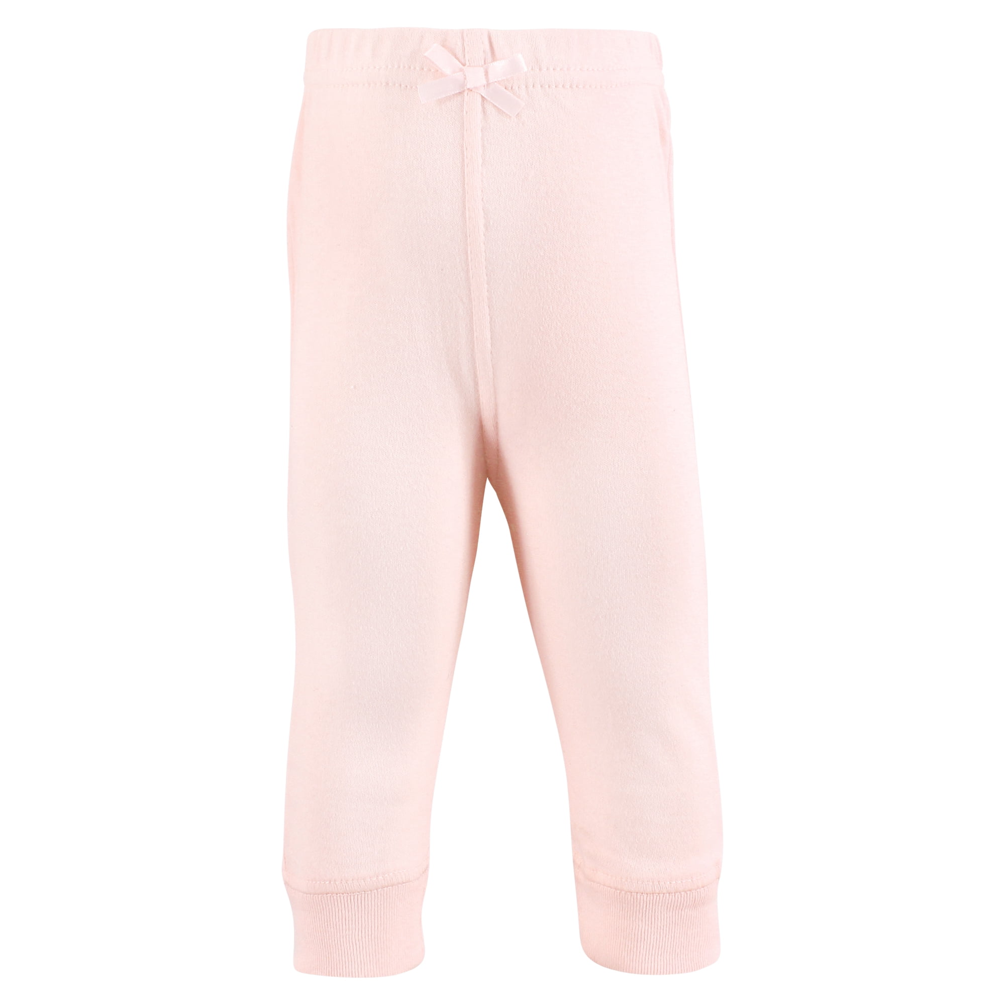 Hudson Baby Girls Cotton Pants and Leggings, Black Mauve, Newborn