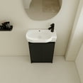 thumbnail image 2 of 23" Freestanding Bathroom Vanity, Black Chestnut Color, Soft Close Doors, Ceramic Sink, Contemporary Style Sink Vanity Cabinet. Modern Compact Form. Door Technology. Ample Storage Area. Surface., 2 of 7