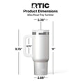 thumbnail image 6 of RTIC Road Trip 30 oz Leak-Resistant Straw Lid Ceramic Lined Tumbler, White Glitter, 6 of 9