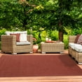thumbnail image 2 of BNM Bohemian Indoor/ Outdoor Solid Rug, 4' x 6', Brick, 2 of 7