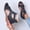 Black, variant on Viluyesy Women's Wedge Sandals, Hollow Up Open Toe Zipper Back Summer Fashion Roman Gladiator Shoes Black