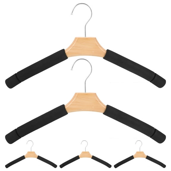 5 Pcs Solid Wood Hanger Hangers Clothes Rack Hanger for Dress Coat Hanger Women's Male