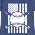 thumbnail image 3 of Instant Message - Baseball Flag - Girls Fitted Short Sleeve Tee, 3 of 6