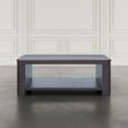 thumbnail image 2 of Jofran Janzen Contemporary Modern 50" Rolling Coffee Table with Open Storage Shelf, 2 of 9