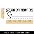 thumbnail image 2 of Parent Signature Teacher Student School Self-Inking Rubber Stamp Ink Stamper - Brown Ink - Large 2-3/4 Inch, 2 of 7
