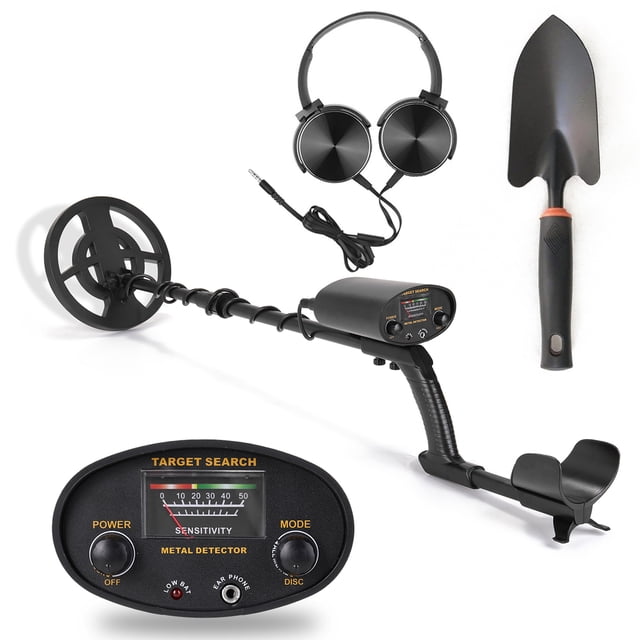 GT6100 Portable Easy Installation Underground Metal Detector High Sensitivity Jewelry Treasure Gold Metal Detecting Tool Finder with All Metal and Disc Operation Modes for Adults and Kids