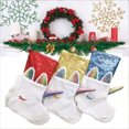 thumbnail image 2 of Bolsa de regalo de unicornio de 1 pieza, adorable bolsa de dulces, bolsa de frutas, divertida bolsa de calcetines para niños de Navidad (azul), 2 of 5
