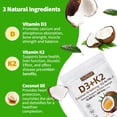 thumbnail image 5 of GWYNNE Vitamina D3 (10 000 UI) + K2 (MK-7) Cápsulas blandas (con aceite de coco para facilitar la absorción), 5 of 5