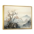 thumbnail image 2 of Designart "Sumi Bird Asian Painting XVI" Asian Art Floater Framed Wall Decor, 2 of 7