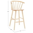thumbnail image 3 of SAFAVIEH Blanchard Contemporary Bar Stool, Natural, Set of 2 (21.7 in. W x 20.5 in. D x 41.5 in. H), 3 of 13