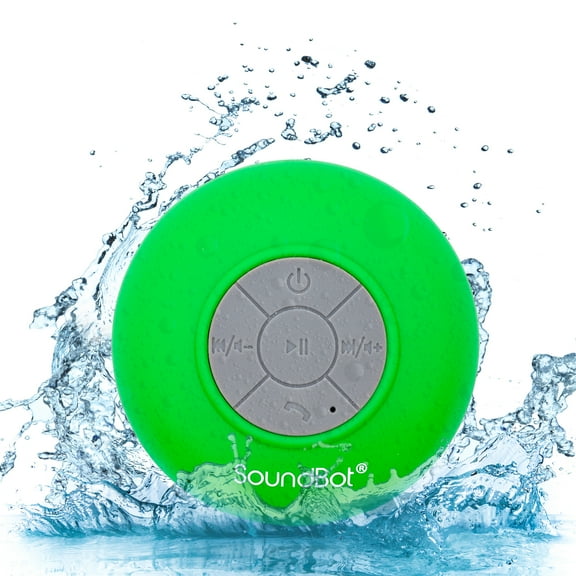 SoundBot 1.59 oz Portable Bluetooth Speaker with Charges MP3 Player, Green, SB510