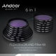 thumbnail image 3 of Kit de filtros de fotografía Andoer 72mm filtro polarizador circular fluorescente y densidad neutra, 3 of 7