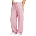 thumbnail image 4 of OSOLU Girls Sweatpants Wide Leg Drawstring Jogger Pants Elastic Waistband Athletic Palazzo With Pockets For Running Workout 5-14Y, 4 of 5