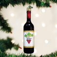 thumbnail image 2 of Ornement en Verre Soufflé de Noël Old World Bouteille de Vin Rouge (32291), 2 of 5
