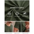 thumbnail image 6 of RICHCOIN Men's Ribbed Knit Crewneck T-Shirts Short Sleeve Textured Solid Casual Tee, 6 of 7