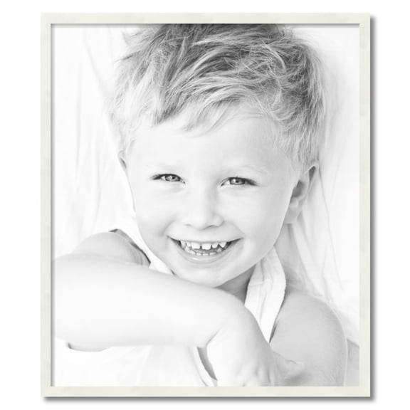 ArtToFrames 29" x 34" White Picture Frame, 29x34 inch White Wood Poster Frame (WOM-5140)