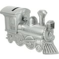 thumbnail image 3 of Steam Train Shaped Coin Bank Money Box Piggy Bank Metallic Craft Saving Pot Desktop Decor Birthday Gift, 3 of 8