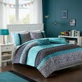 thumbnail image 2 of Mi Zone King/Cal King Teal Leopard Print Kids Comforter Set 4 Piece Polka Dot Dorm Bedding Sets with Matching Sham and Decor Pillow, 2 of 8