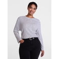 thumbnail image 2 of Scenario Women's Oversized Tee with Long Sleeves, Sizes XS-XXXL, 2 of 6