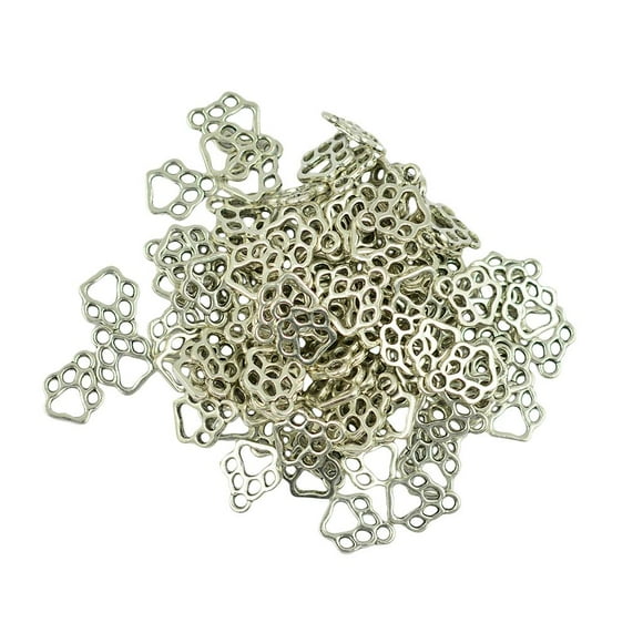 Venta Al Por Mayor 100 Piezas de Plata con Filigrana Linda de Del Perrito de La Impresión arte