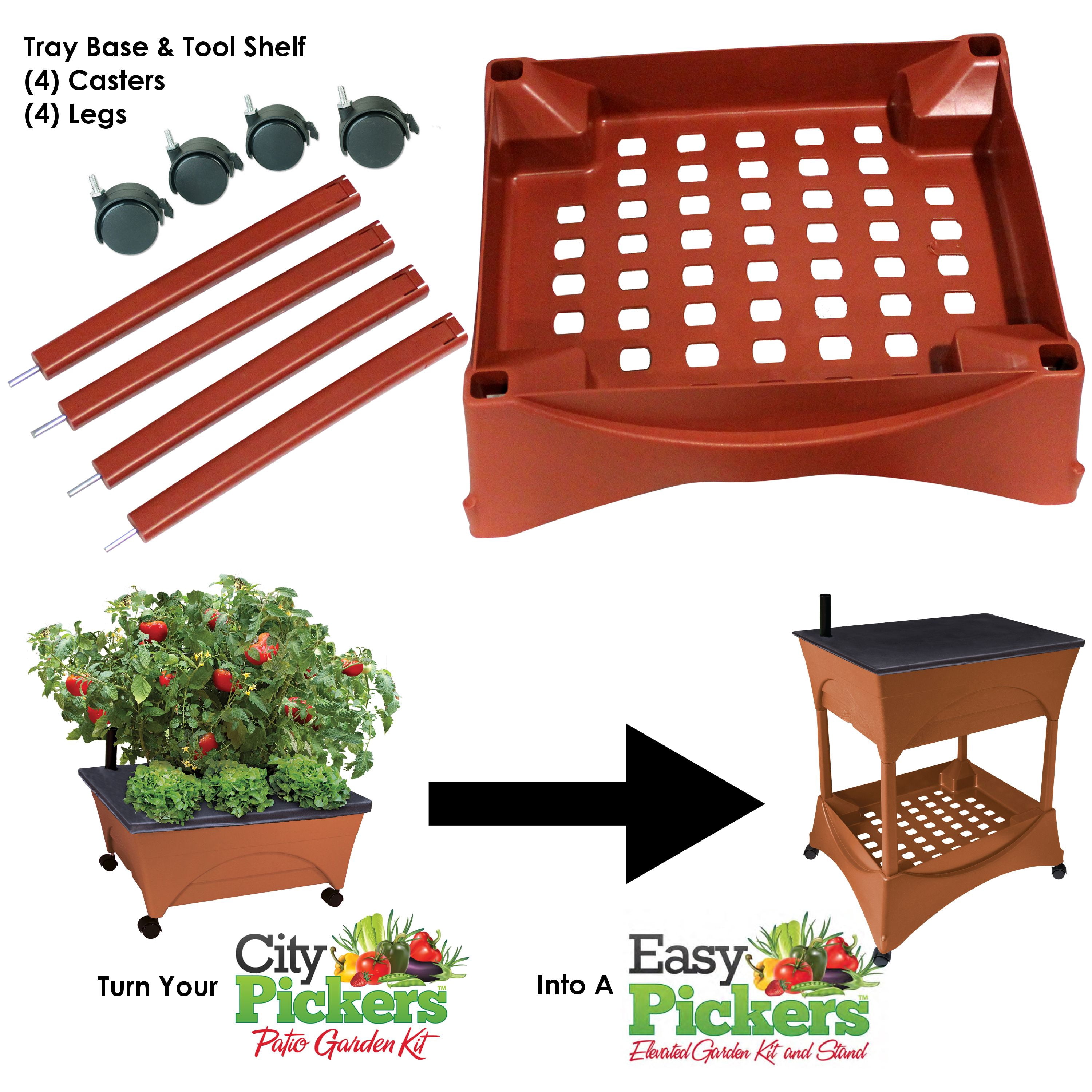 EMSCO Group City Pickers Raised Bed Garden Kit with Legs and Casters