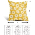 thumbnail image 4 of Yellow Pillow Covers 20X20 Inch White Floral Daisy Geometry Decorative Couch Pillow Cases Spring Summer Flower Throw Pillows Set of 2 Farmhouse Home Decor for Room Porch Patio Couch Outdoor, 4 of 6
