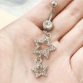thumbnail image 5 of Anillos colgantes para el ombligo con forma de estrella brillante para mujer, piercing de acero quirúrgico para el ombligo, piercing para el cuerpo, 5 of 5