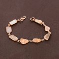 thumbnail image 2 of Natural Rough Mother Of Pearl Gemstone Handmade Copper Bracelet 7-8", 2 of 3