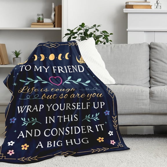Christmas Blanket Gifts for Friend Women - Best Friend Birthday Gifts Friendsgiving Gifts Long Distance Gifts for Best Friend, Bestie Gifts for Women, Friends Think of You Throw Blanket 50x60