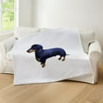 thumbnail image 4 of CafePress - Mini Dachshund At Attention Throw Blanket - Soft Fleece Throw Blanket, 50"x60" for All Ages, 4 of 4